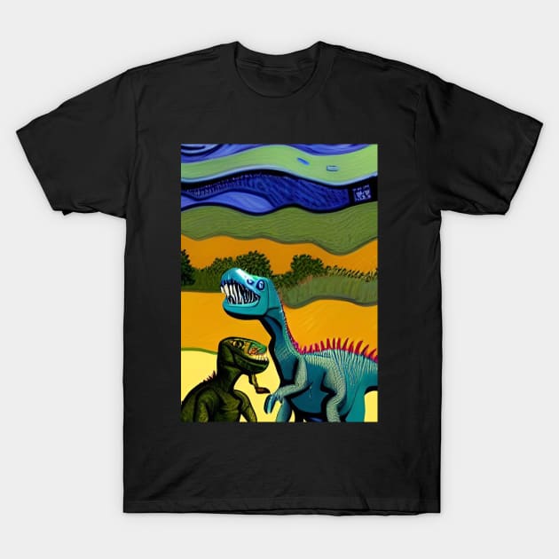 2 LONG NECKED DINOSAURS T-Shirt by sailorsam1805